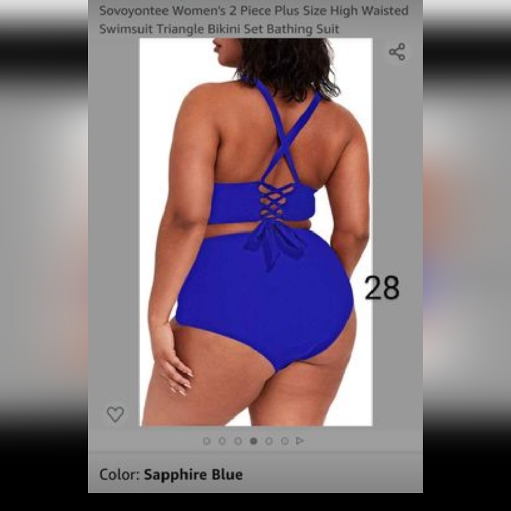 Brand New Sovoyontee Sapphire Blue Bikini
